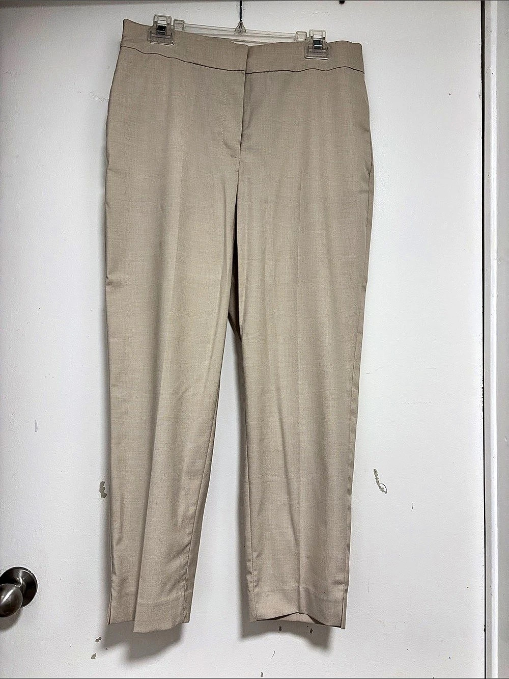 H&M Tailored Ankle-Length Trousers Beige